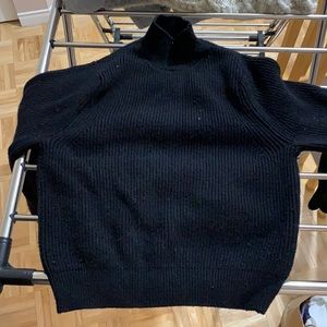 Black turtle neck cropped